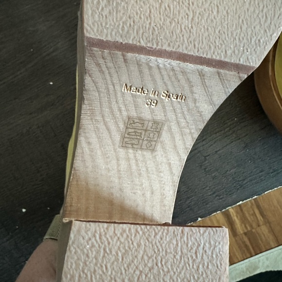 Free People Suki Marigold Leather Platform Clogs Sz-39 - Picture 2 of 3